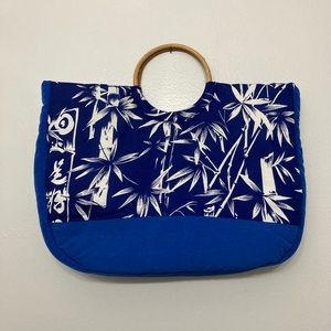 Cute Cloth beach Tote Bag with bamboo handles